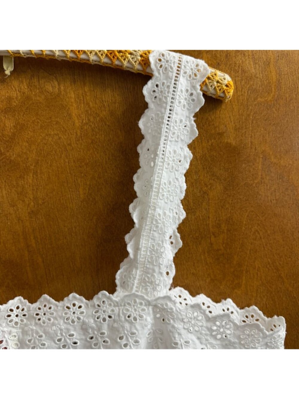 Gap x Doen Eyelet Cropped Cotton Top NWT White Size L Feminine Coquette - Picture 4 of 12